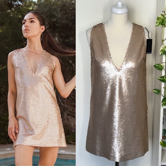 Anthropologie V-Neck Sequin Dress Tunic - Picture 2 of 9